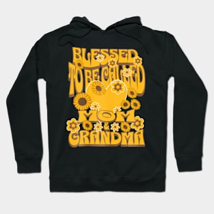 Womens Blessed To Be Called Mom And Grandma Sunflower Mothers Day Hoodie